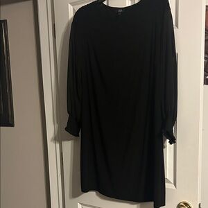 Classic Black Dress with Long sheer Sleeves